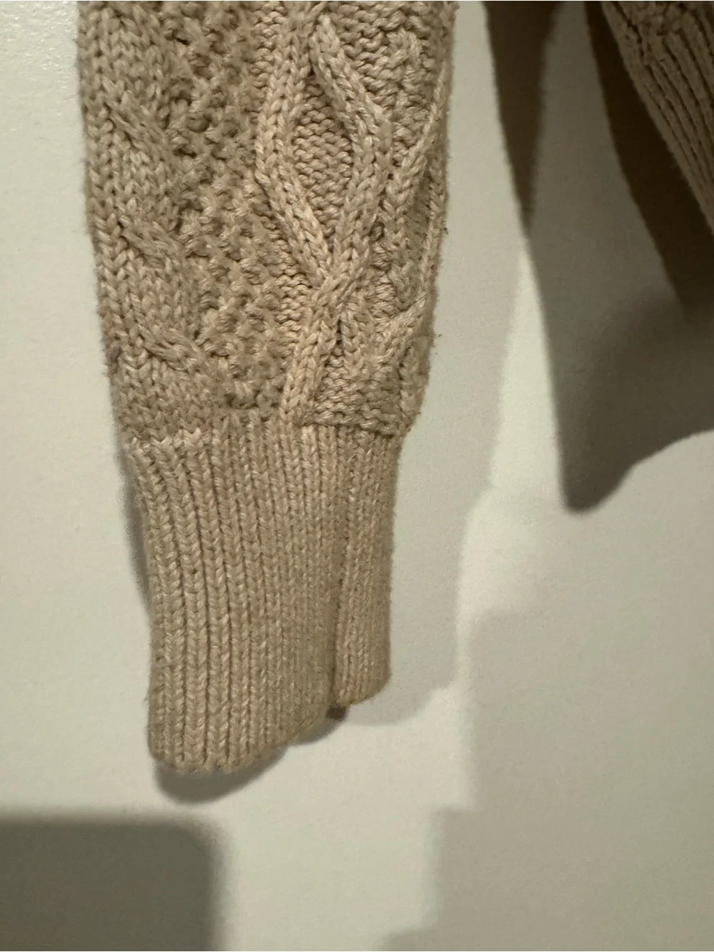 J. Crew Cream Cable Knit Crewneck Sweater